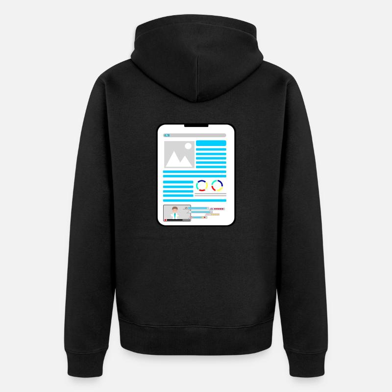 Tablet - Unisex Premium Bio Zip Hoodie - Schwarz