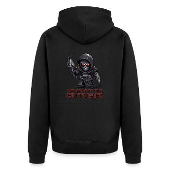 Faucheuse - Sensenmann - Halloween - Veste à capuche bio Premium Unisexe - noir - Dos - Nico (187cm)