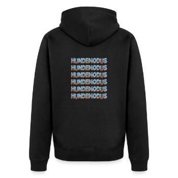 haustier geburtstag hundefreund - Unisex Premium Bio Zip Hoodie - Schwarz - Hinten - Nico (187cm)