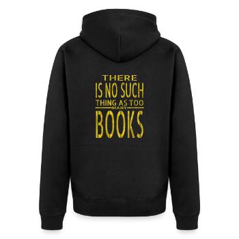 Comics Gift Book Keeper Book Children Statement - Unisex Premium Organic Zip Hoodie - black - Back - Nico (187cm)