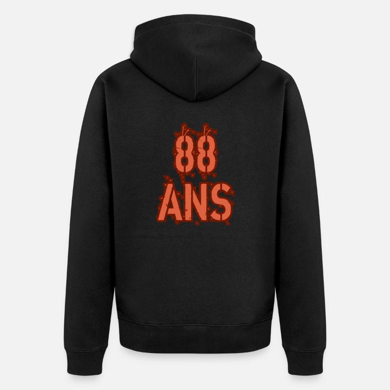 88 Ans - Veste à capuche bio Premium Unisexe - noir