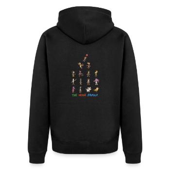 All in one with outline - Unisex Premium Organic Zip Hoodie - black - Back - Nico (187cm)