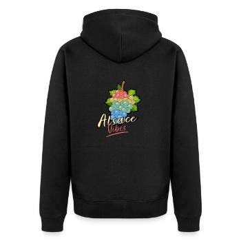 Alsace Vibes - Veste à capuche bio Premium Unisexe - noir - Dos - Nico (187cm)