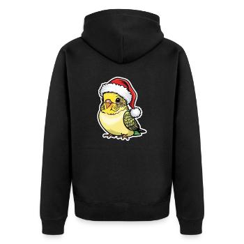 Perruche Noël Mignon Chapeau de bande dessinée - Veste à capuche bio Premium Unisexe - noir - Dos - Nico (187cm)