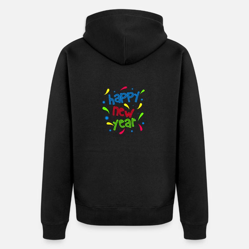 BONNE ANNÉE CÉLÉBREZ - Veste à capuche bio Premium Unisexe - noir