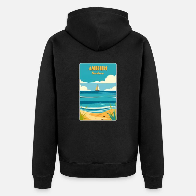 Amrum - Veste à capuche bio Premium Unisexe - noir