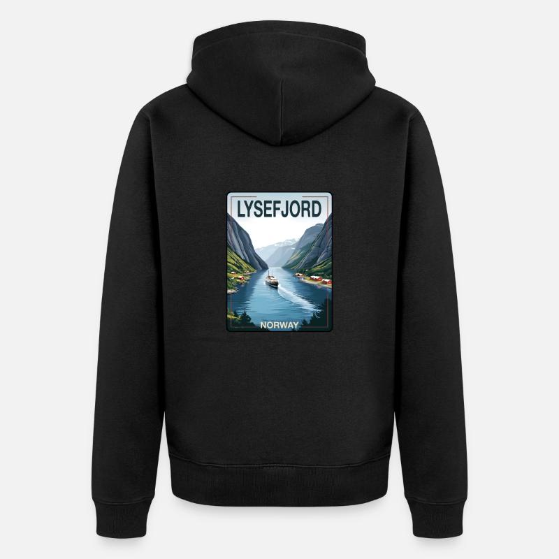 LyseFjord - Veste à capuche bio Premium Unisexe - noir