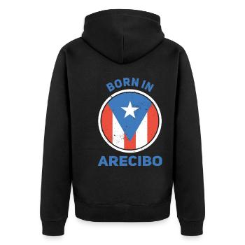 Porto Rico - Veste à capuche bio Premium Unisexe - noir - Dos - Nico (187cm)