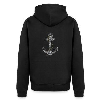 ancre - Veste à capuche bio Premium Unisexe - noir - Dos - Nico (187cm)