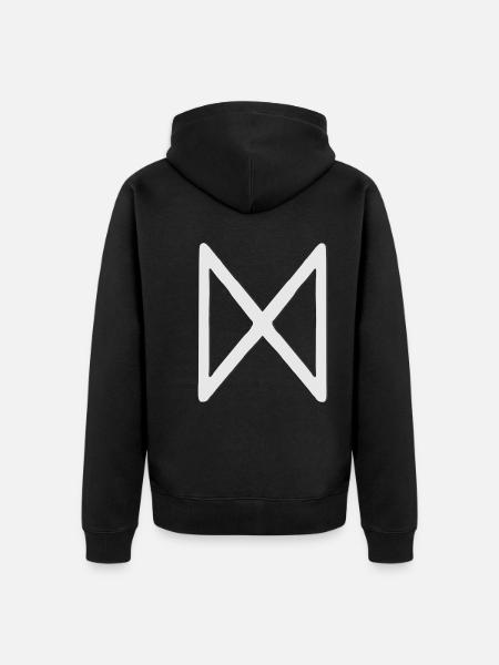 Futhark Runic Alphabet Dagaz - Unisex Premium Organic Zip Hoodie - black