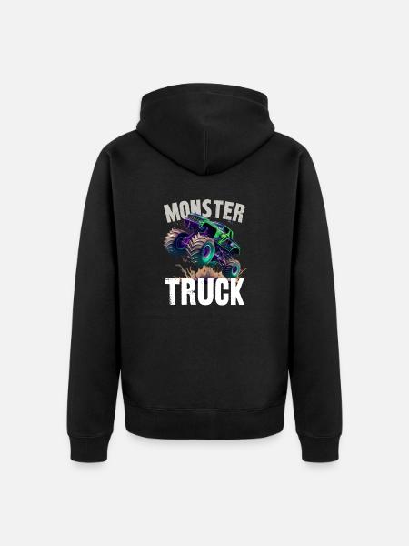 Monstertruck - Unisex Premium Bio Zip Hoodie - Schwarz