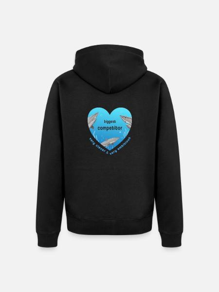 biggest competitor - Unisex Premium Organic Zip Hoodie - black