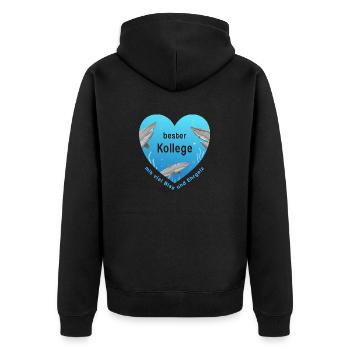 meilleur collègue - Veste à capuche bio Premium Unisexe - noir - Dos - Nico (187cm)