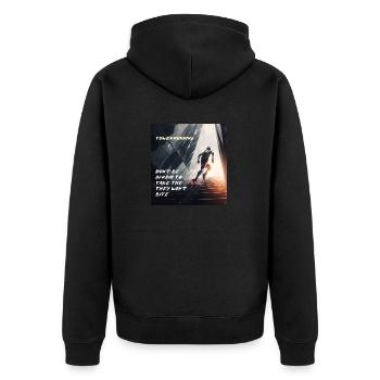 Towerrunning, Entraînement d’élite d’escalade d’escalier - Veste à capuche bio Premium Unisexe - noir - Dos - Nico (187cm)