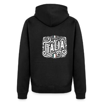 Forza Italia Cadeau Supporter Italiens Football - Veste à capuche bio Premium Unisexe - noir - Dos - Nico (187cm)