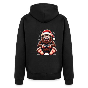 Bigfoot Gamer Noël Cadeau Humour Geek - Veste à capuche bio Premium Unisexe - noir - Dos - Nico (187cm)