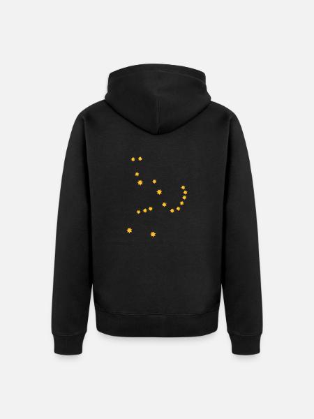 astronomy_orion - Unisex Premium Bio Zip Hoodie - Schwarz