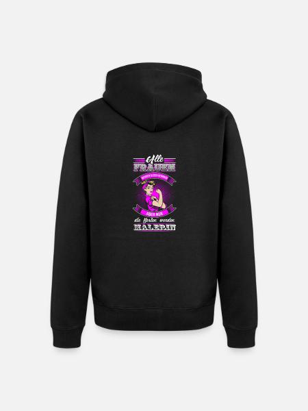 Malerin - Beste Frauen - Unisex Premium Bio Zip Hoodie - Schwarz