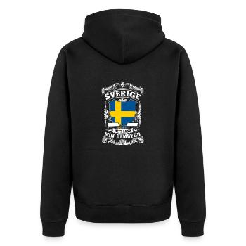 Sverige - Sweden - Schweden - Veste à capuche bio Premium Unisexe - noir - Dos - Nico (187cm)
