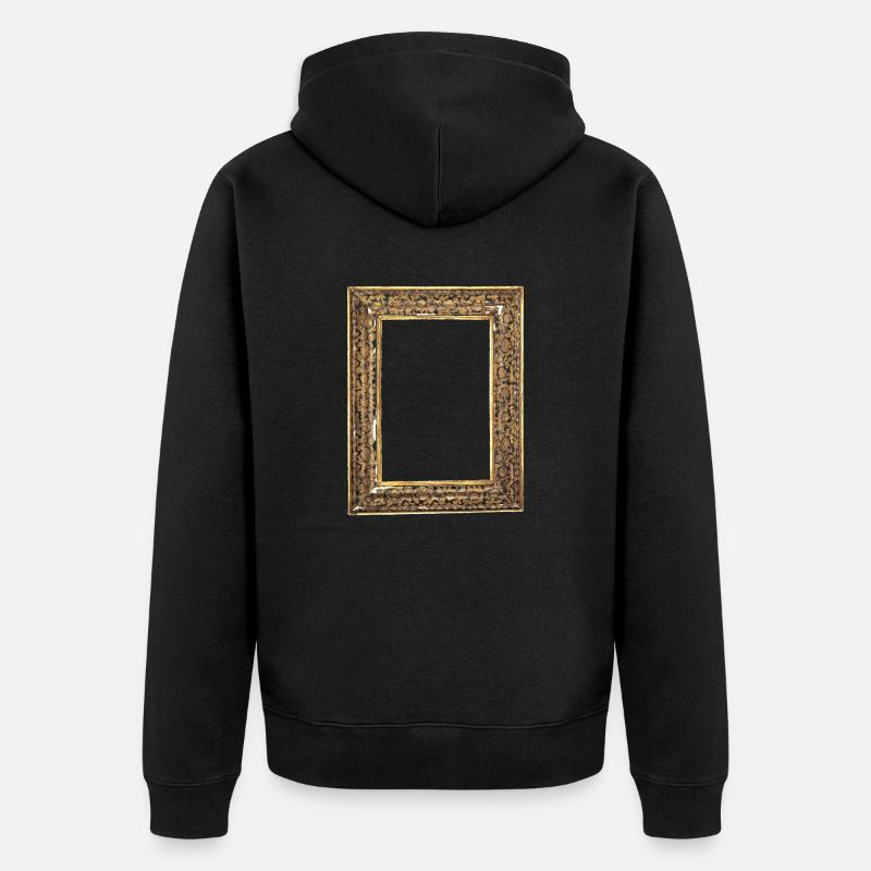🖼️ cadre d’or noir - Veste à capuche bio Premium Unisexe - noir