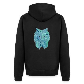 Polygone Lion - Veste à capuche bio Premium Unisexe - noir - Dos - Nico (187cm)