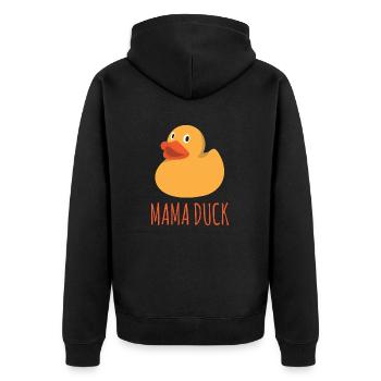 Drôle d'appariement de la famille Mama Duck Rubber Ducky - Veste à capuche bio Premium Unisexe - noir - Dos - Nico (187cm)