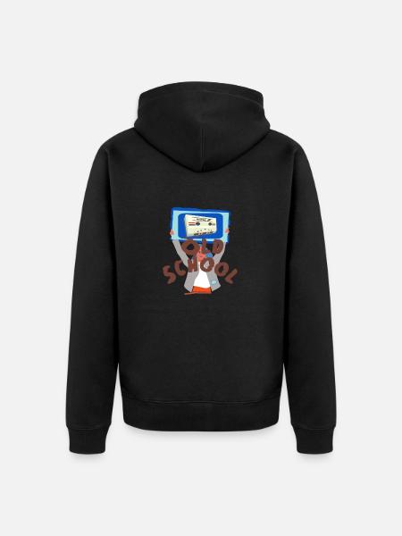 Oldschool Music - Unisex Premium Organic Zip Hoodie - black