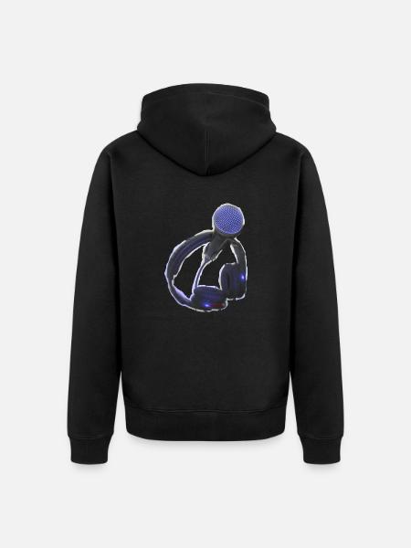 TOMZOFF Radio DJ - Unisex Premium Bio Zip Hoodie - Schwarz