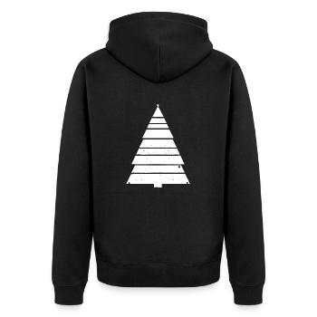 Christmas Tree Christmas Tree Holiday Winter - Unisex Premium Organic Zip Hoodie - black - Back - Nico (187cm)