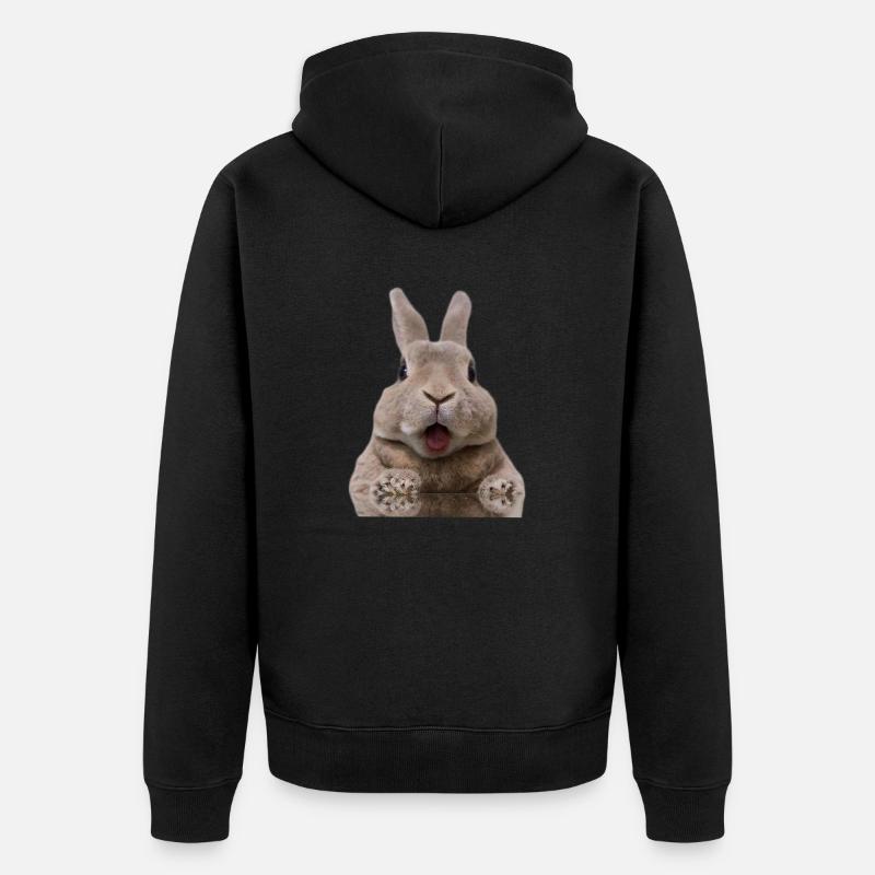 Lapin - Veste à capuche bio Premium Unisexe - noir
