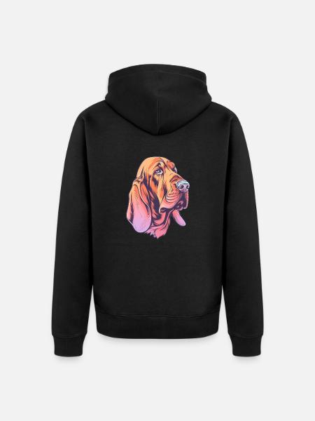 Bloodhound - Unisex Premium Organic Zip Hoodie - black