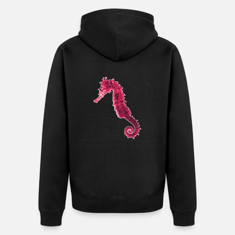 Hippocampe - Veste à capuche bio Premium Unisexe - noir