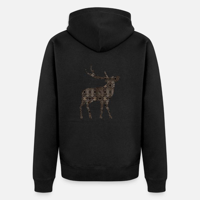 Cerf - Veste à capuche bio Premium Unisexe - noir