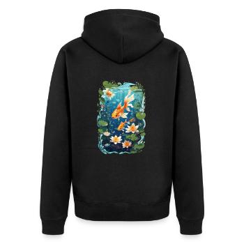 Aquarium - Veste à capuche bio Premium Unisexe - noir - Dos - Nico (187cm)