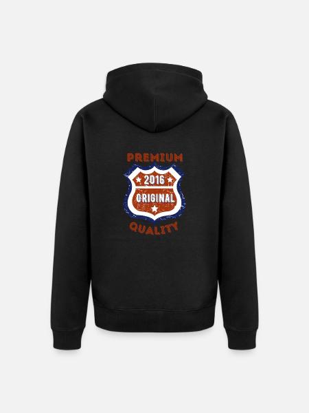 Premium Quality 2016 - Unisex Premium Organic Zip Hoodie - black