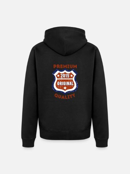 Premium Quality 2015 - Unisex Premium Organic Zip Hoodie - black