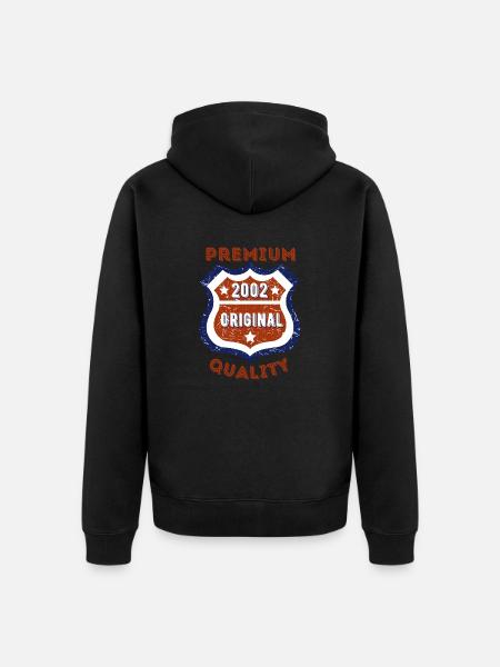 Premium Quality 2002 - Unisex Premium Organic Zip Hoodie - black