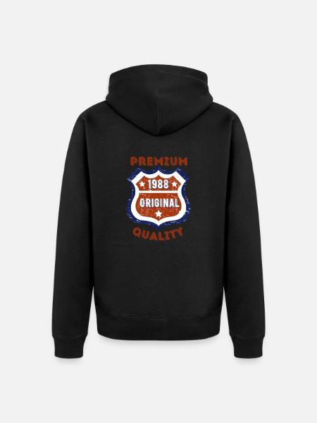 Premium quality 1988 - Unisex Premium Organic Zip Hoodie - black