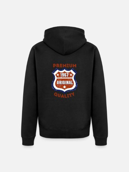 Premium quality 1967 - Unisex Premium Organic Zip Hoodie - black