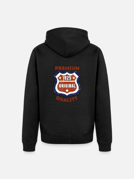 Premium quality 1925 - Unisex Premium Organic Zip Hoodie - black