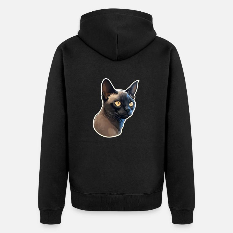 Chat birman - Veste à capuche bio Premium Unisexe - noir