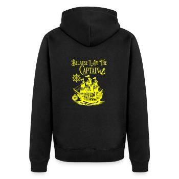 Capitaine Bateau Volant Ancre Boussole Marin Mer - Veste à capuche bio Premium Unisexe - noir - Dos - Nico (187cm)