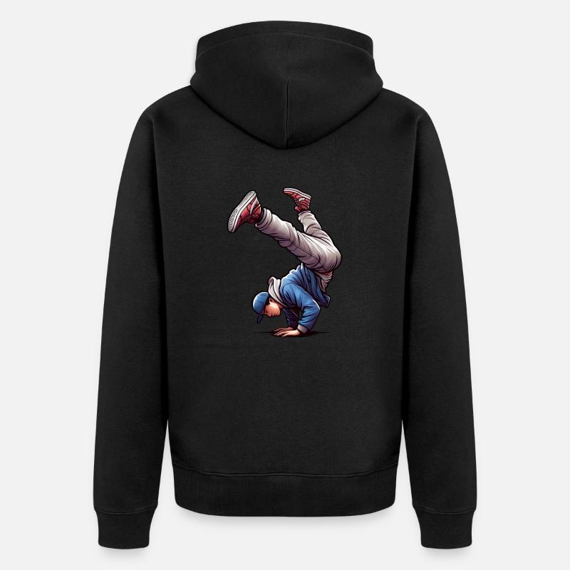 Style De Danse Breakdance - Veste à capuche bio Premium Unisexe - noir