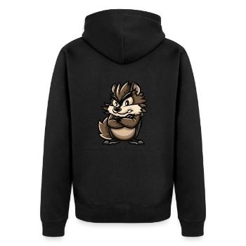 hérisson - Veste à capuche bio Premium Unisexe - noir - Dos - Nico (187cm)