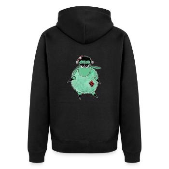 Wolly Sheepling Monstre d’Halloween - Veste à capuche bio Premium Unisexe - noir - Dos - Nico (187cm)