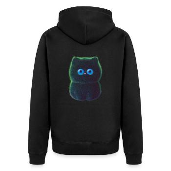 Feed Me Human, Cat lover shirt, Bags, Shirt, Tank - Unisex Premium Organic Zip Hoodie - black - Back - Nico (187cm)