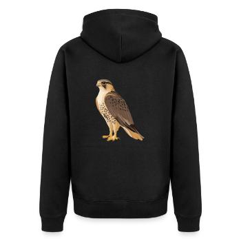 Falke - Unisex Premium Bio Zip Hoodie - Schwarz - Hinten - Nico (187cm)
