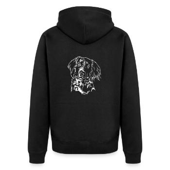 PETIT PORTRAIT DE CHIEN DE MÜNSTERLAND Wilsigns Chasse - Veste à capuche bio Premium Unisexe - noir - Dos - Nico (187cm)