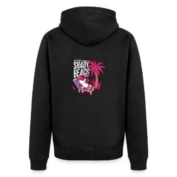 No One Likes A Shady Beach Vacation Mode Traveling - Unisex Premium Bio Zip Hoodie - Schwarz - Hinten - Nico (187cm)