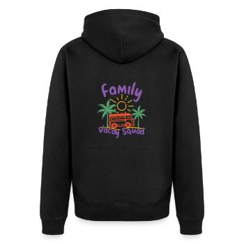 Family Holiday Beach Squad Travel Palme Van - Unisex Premium Organic Zip Hoodie - black - Back - Nico (187cm)